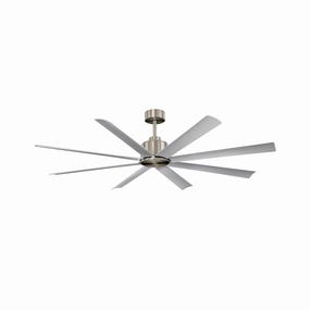 Condor 65" Ceiling Fan Satin Nickel outdoor exterior fans for patio cooling