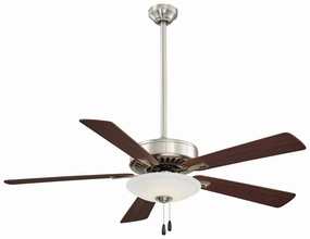 Contractor Uni-Pack Led 52"Ceiling Fan Brushed Nickel/Dark Walnut affordable medium fans for summer