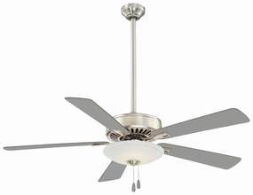 Contractor Uni-Pack Led 52"Ceiling Fan Polished Nickel low-noise fans for peaceful environments