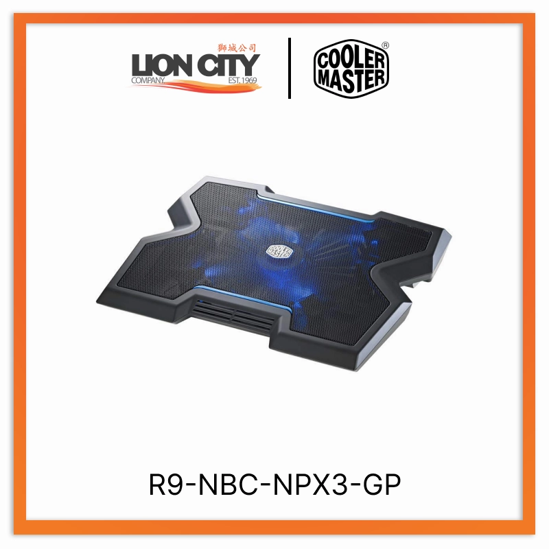 Cooler Master R9-NBC-NPX3-GP CM Notepal X3 W/20Cm Blue Led Fan standard all-purpose electric cooling fans