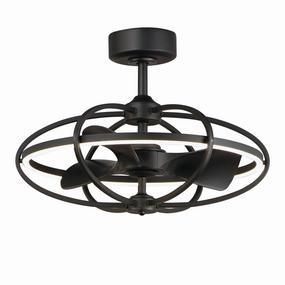 Corona Fan LED Fandelight Black quiet small fans for desk or nightstand