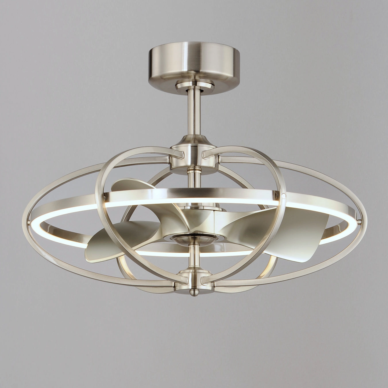 Corona Fan LED Fandelight Satin Nickel