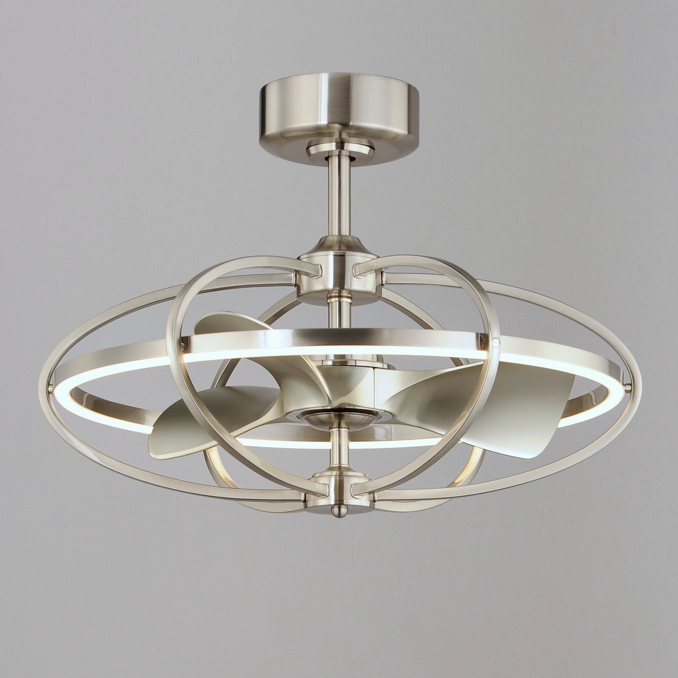 Corona Fan LED Fandelight Satin Nickel