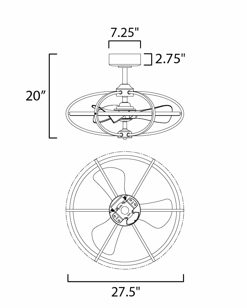 Corona Fan LED Fandelight Satin Nickel
