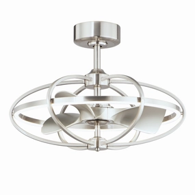 Corona Fan LED Fandelight Satin Nickel quiet small fans for desk or nightstand