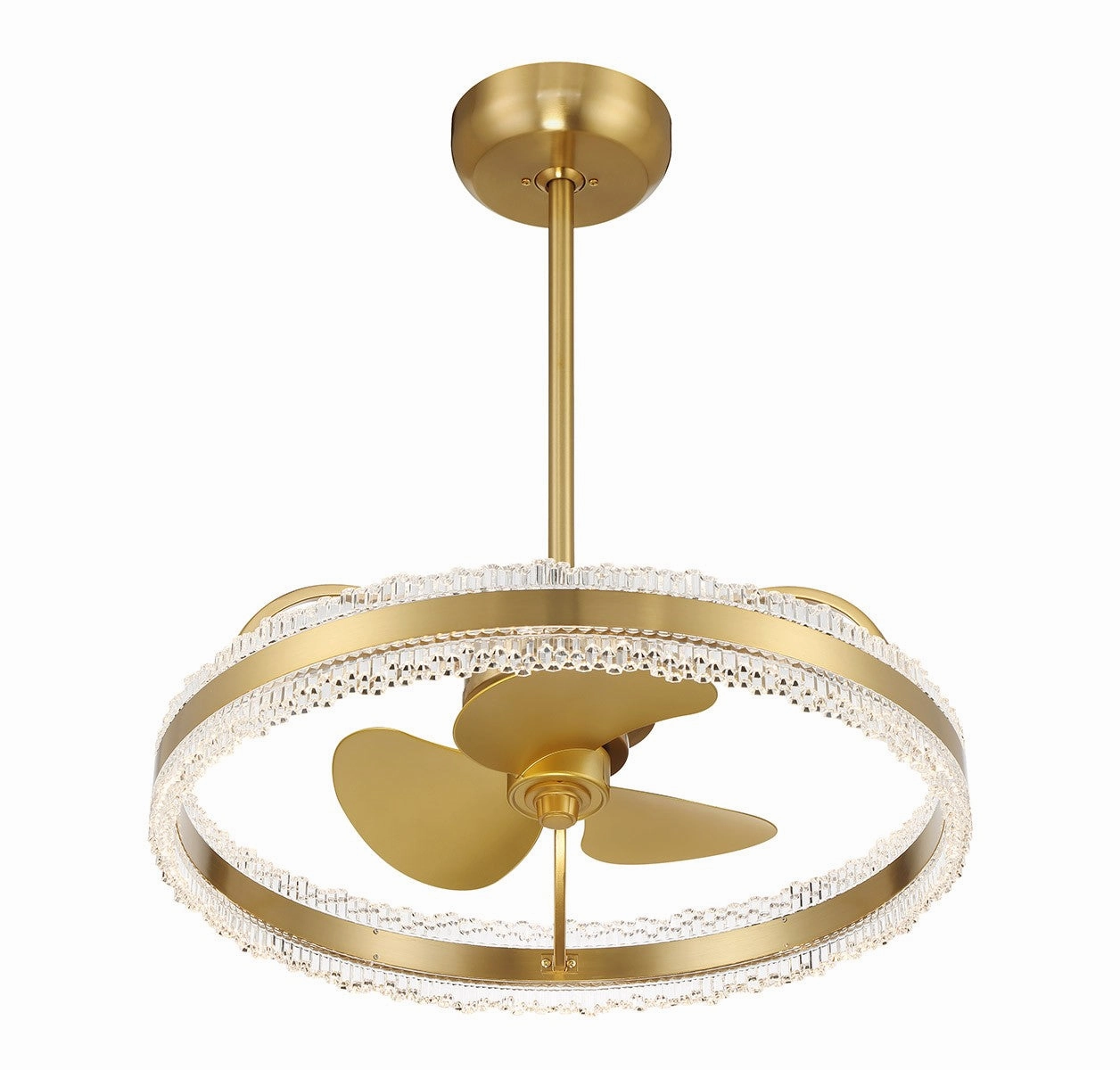 Corona LED Fan D'Lier Warm Brass