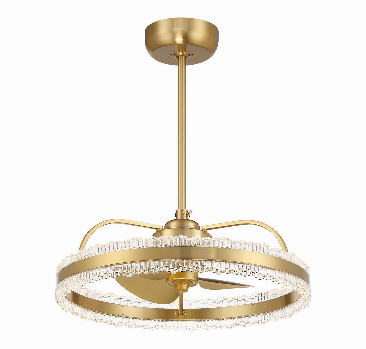 Corona LED Fan D'Lier Warm Brass
