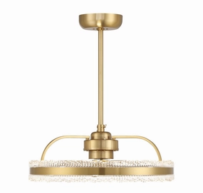 Corona LED Fan D'Lier Warm Brass indoor electric fans with remote control
