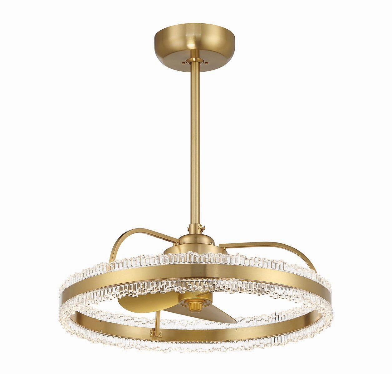 Corona LED Fan D'Lier Warm Brass