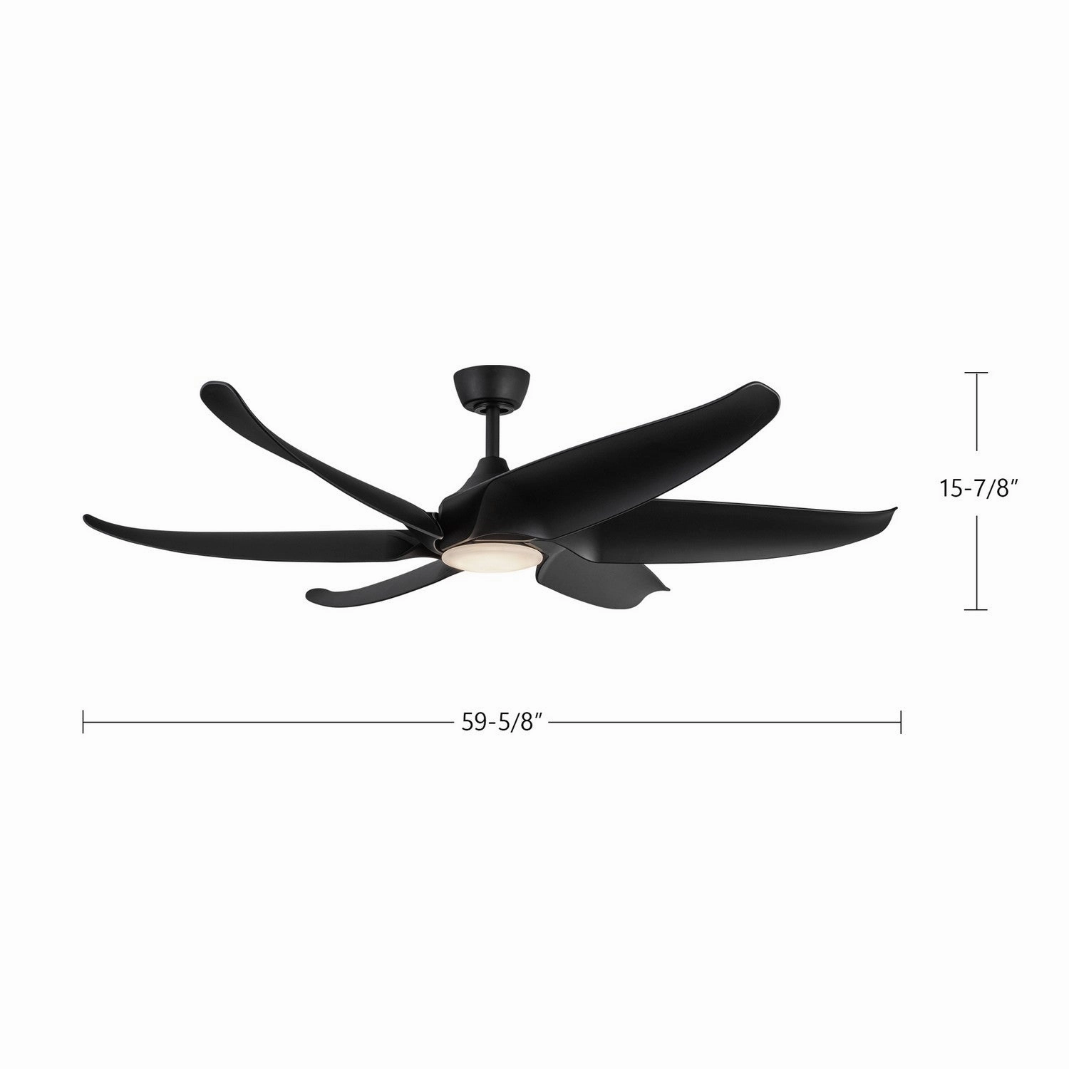 Coronado 60"Ceiling Fan Matte Black
