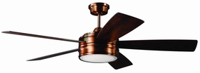 Craftmade Braxton 52" Ceiling Fan with 19W LED and Remote Control in Copper Ceiling fan with adjustable speed settings