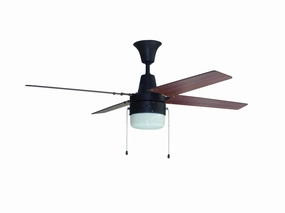 Craftmade Connery 48" Pull Chain Ceiling Fan with 16W Dimmable LED Light compact indoor fans for apartment use