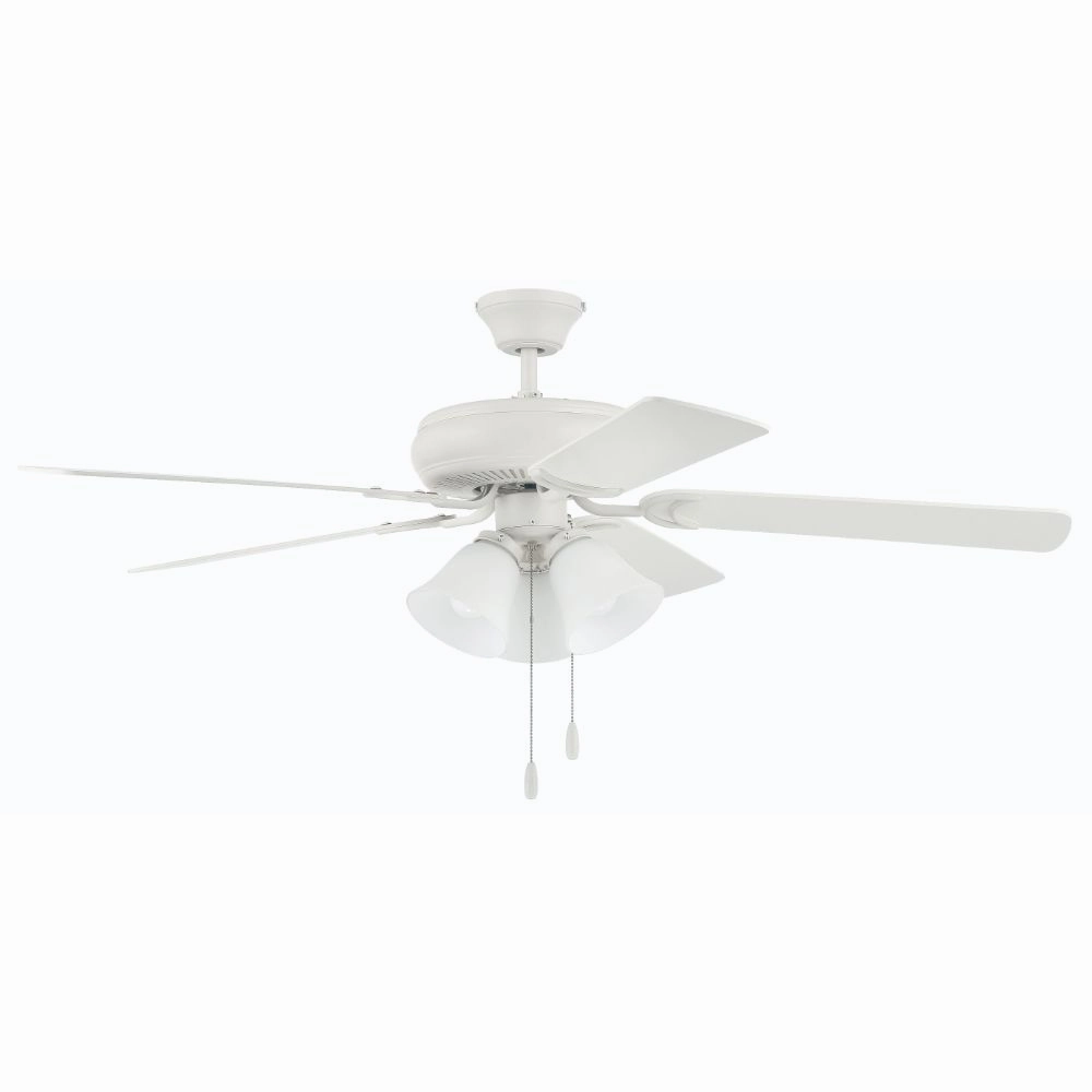 Craftmade Decorator's Choice 52" Pull Chain Ceiling Fan with 3 Light Dimmable LED