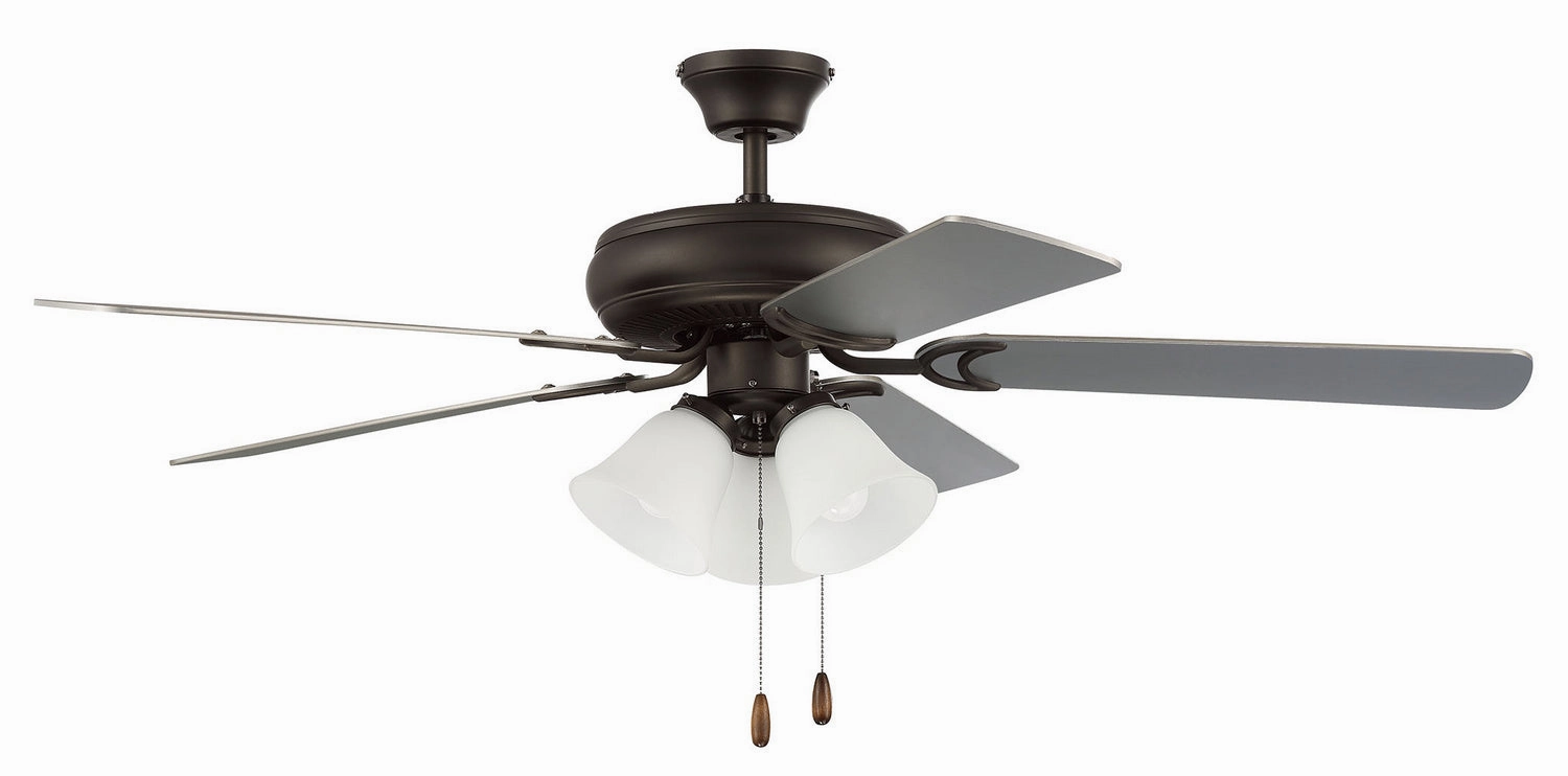 Craftmade Decorator's Choice 52" Pull Chain Ceiling Fan with 3 Light Dimmable LED