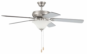 Craftmade Decorator's Choice 52" Pull Chain Ceiling Fan with Dimmable LED Light Ceiling fan with adjustable speed settings