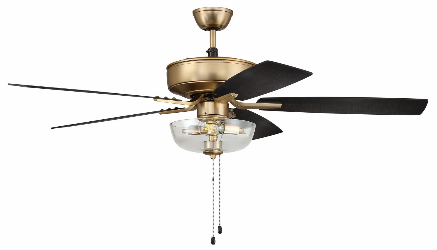 Craftmade Pro Plus 101 52" Pull Chain Ceiling Fan with Clear Bowl LED Light Kit