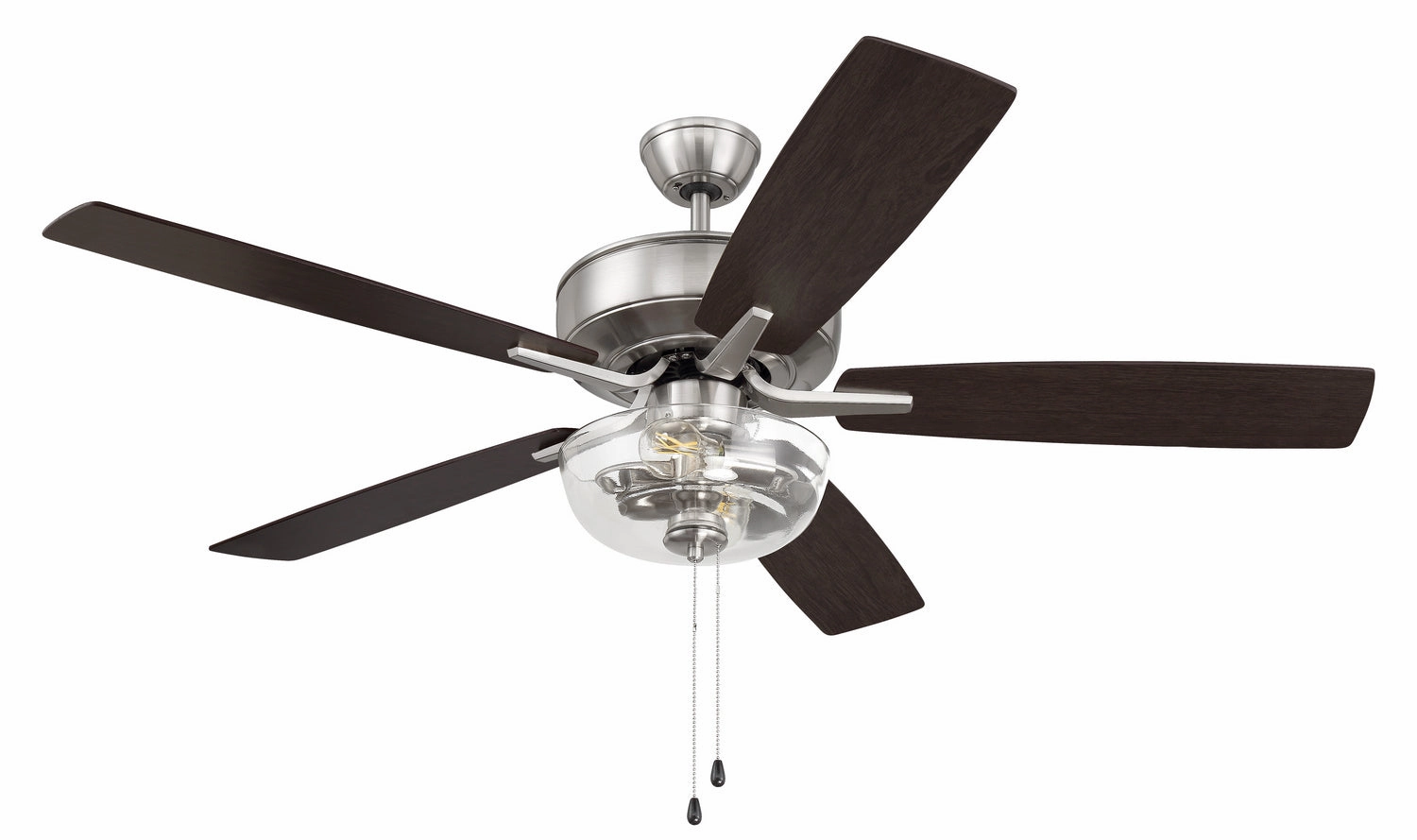 Craftmade Pro Plus 101 52" Pull Chain Ceiling Fan with Clear Bowl LED Light Kit