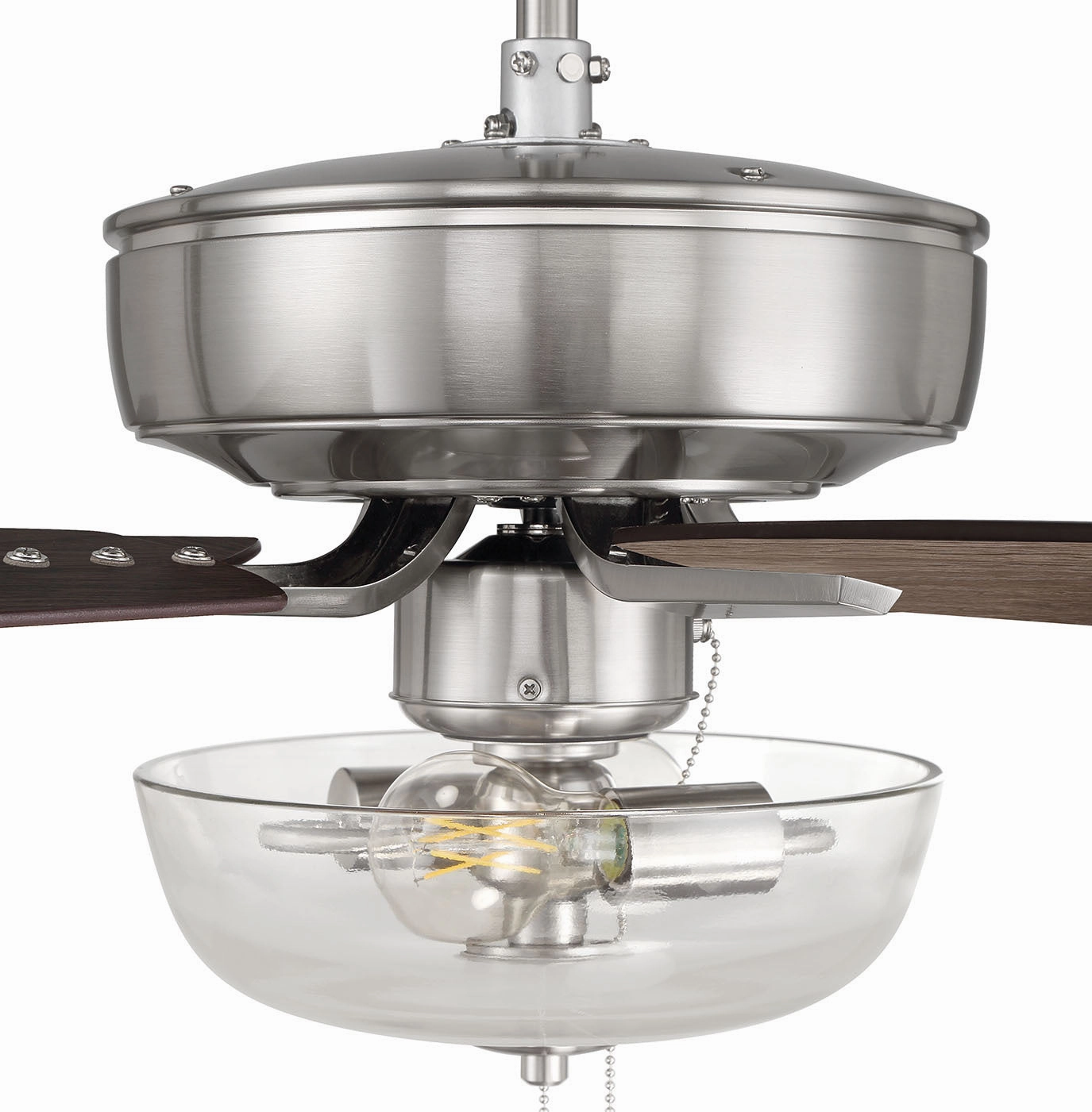 Craftmade Pro Plus 101 52" Pull Chain Ceiling Fan with Clear Bowl LED Light Kit