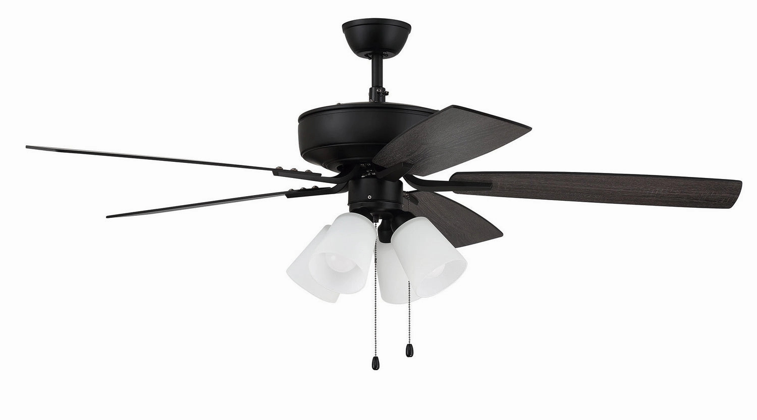 Craftmade Pro Plus 114 52" Pull Chain Ceiling Fan with Frosted 4 Light LED Kit