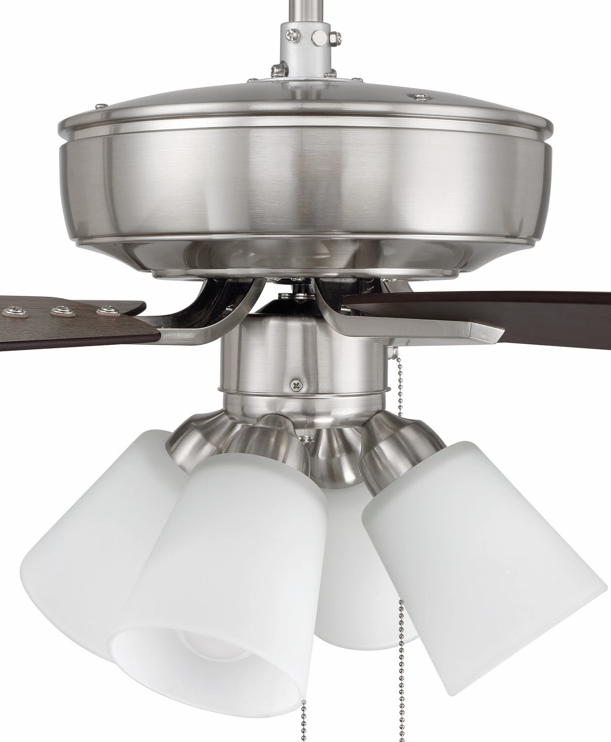 Craftmade Pro Plus 114 52" Pull Chain Ceiling Fan with Frosted 4 Light LED Kit