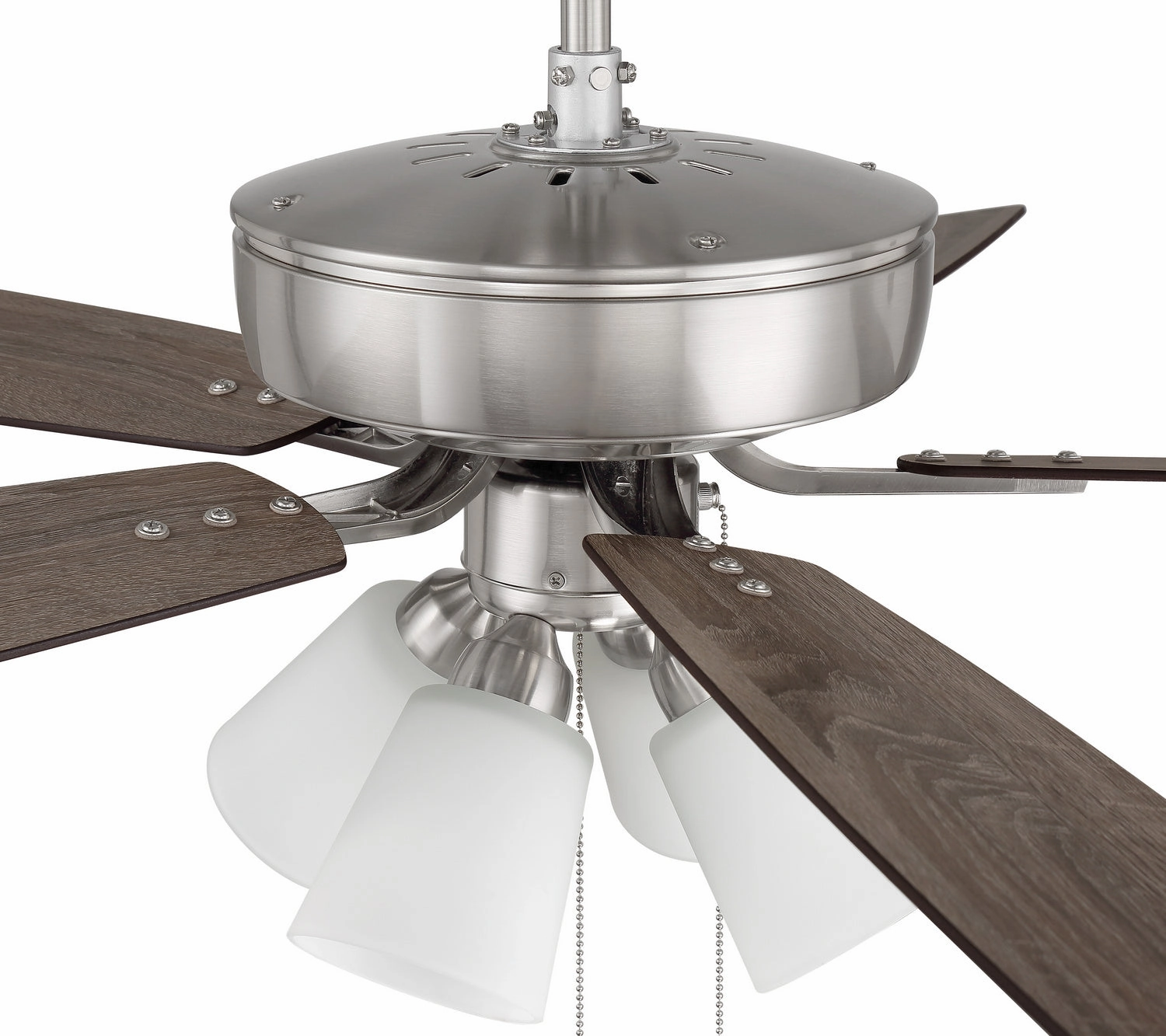 Craftmade Pro Plus 114 52" Pull Chain Ceiling Fan with Frosted 4 Light LED Kit