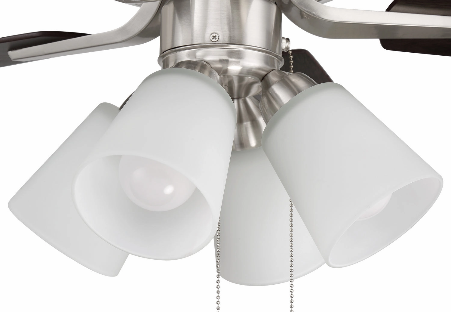 Craftmade Pro Plus 114 52" Pull Chain Ceiling Fan with Frosted 4 Light LED Kit