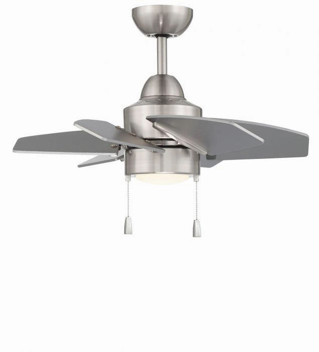 Craftmade Propel II 24" Indoor/Outdoor Pull Chain Ceiling Fan with 12W LED quiet indoor fans for bedrooms and offices