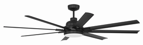 Craftmade Rush Smart Outdoor DC Ceiling Fan with 20W LED Light and Remote low-noise indoor fans for peaceful settings