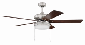 Craftmade Stonegate 52" Pull Chain Ceiling Fan with LED Light quiet indoor fans for bedrooms and offices