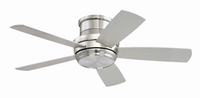 Craftmade Tempo Hugger Flushmount Ceiling Fan with 16W LED plus Wall and Remote Control adjustable indoor fans for better cooling