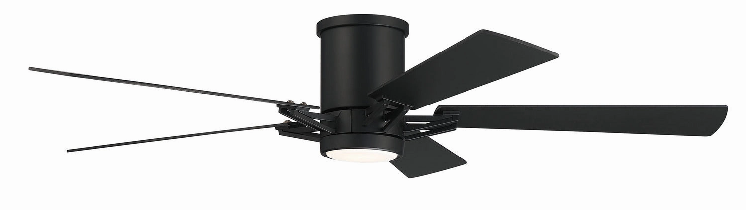 Craftmade Wyatt 52" Smart Indoor/Outdoor Flushmount DC Ceiling Fan with 18W LED and Remote low-profile ceiling fans with lights