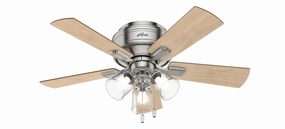Crestfield 42"Ceiling Fan Brushed Nickel quiet small fans for desk or nightstand