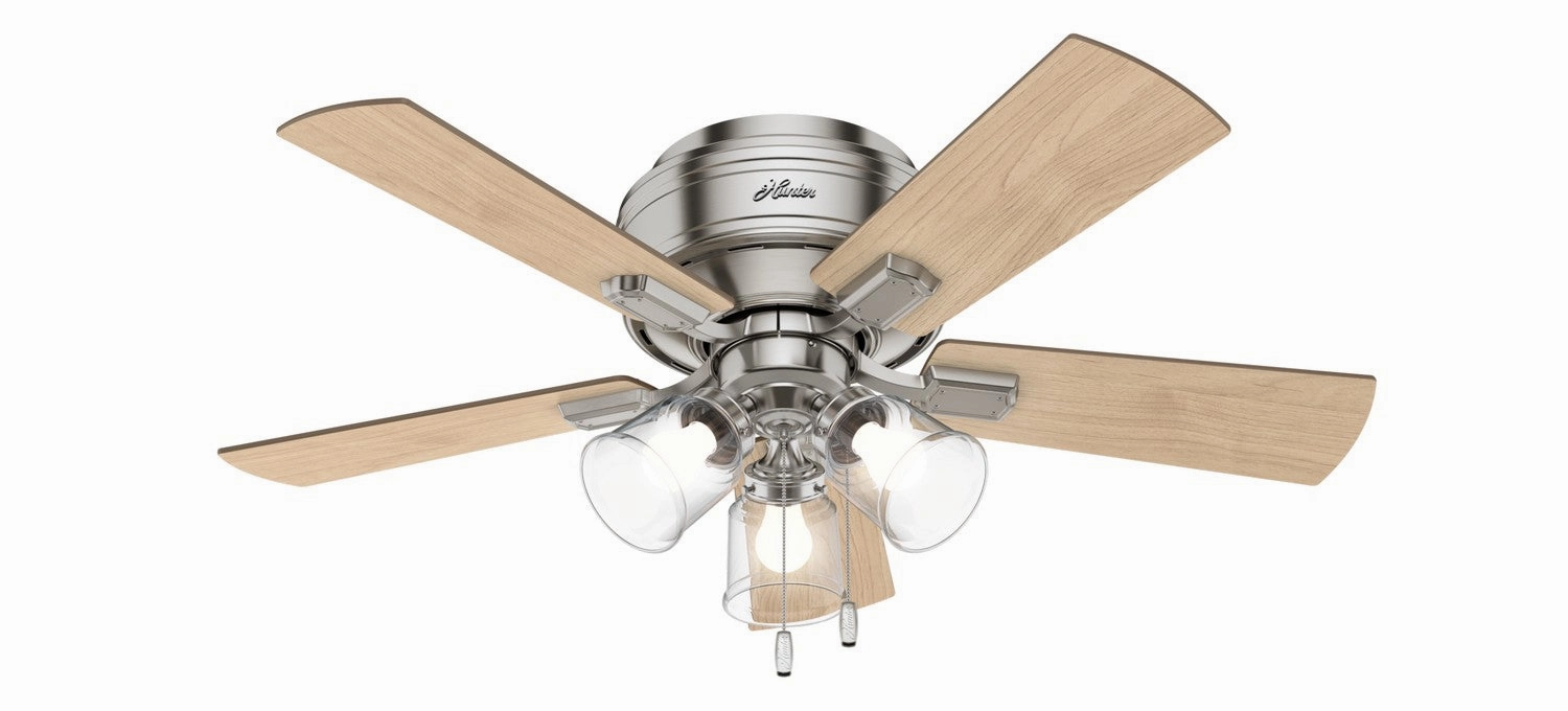 Crestfield 42"Ceiling Fan Brushed Nickel quiet small fans for desk or nightstand