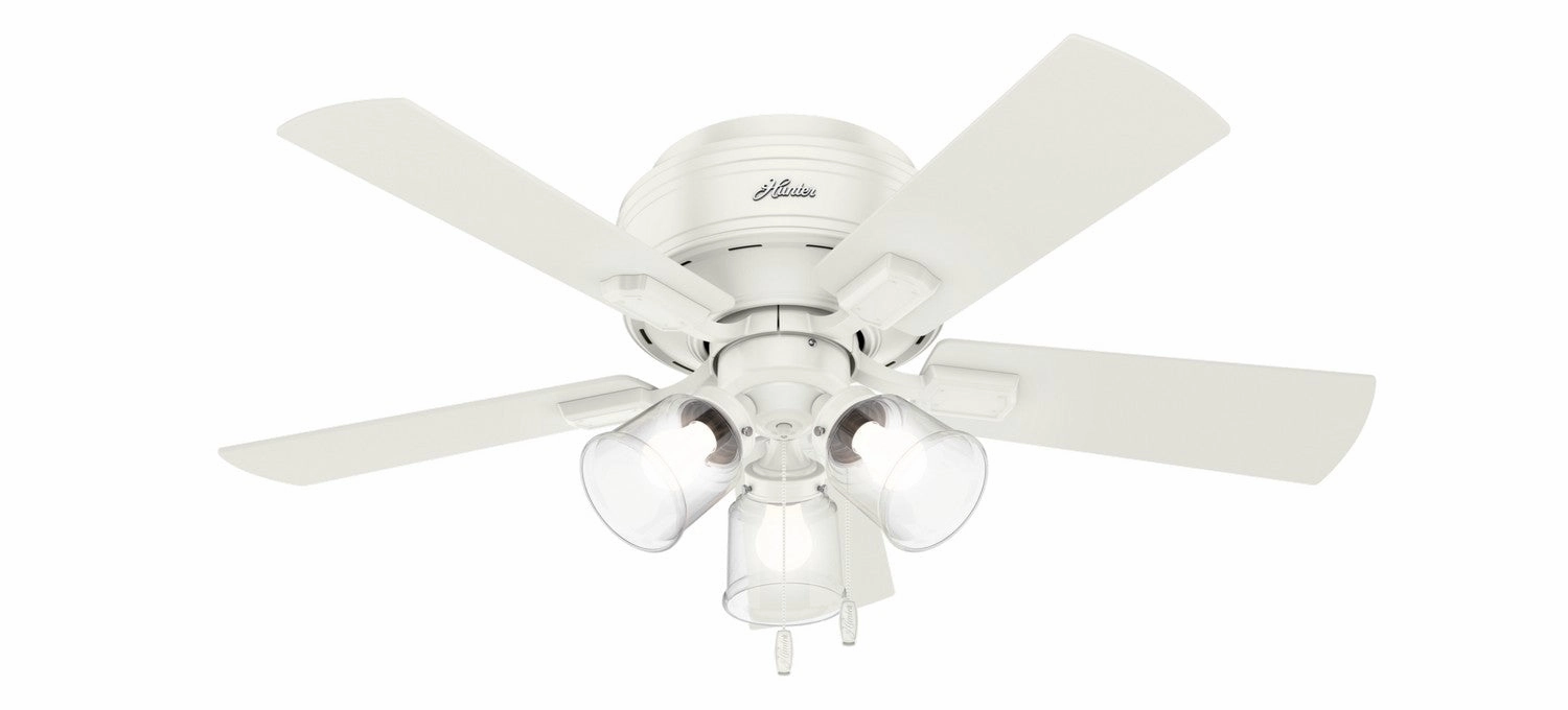 Crestfield 42"Ceiling Fan Fresh White quiet small fans for desk or nightstand