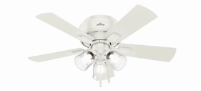 Crestfield 42"Ceiling Fan Fresh White quiet small fans for desk or nightstand