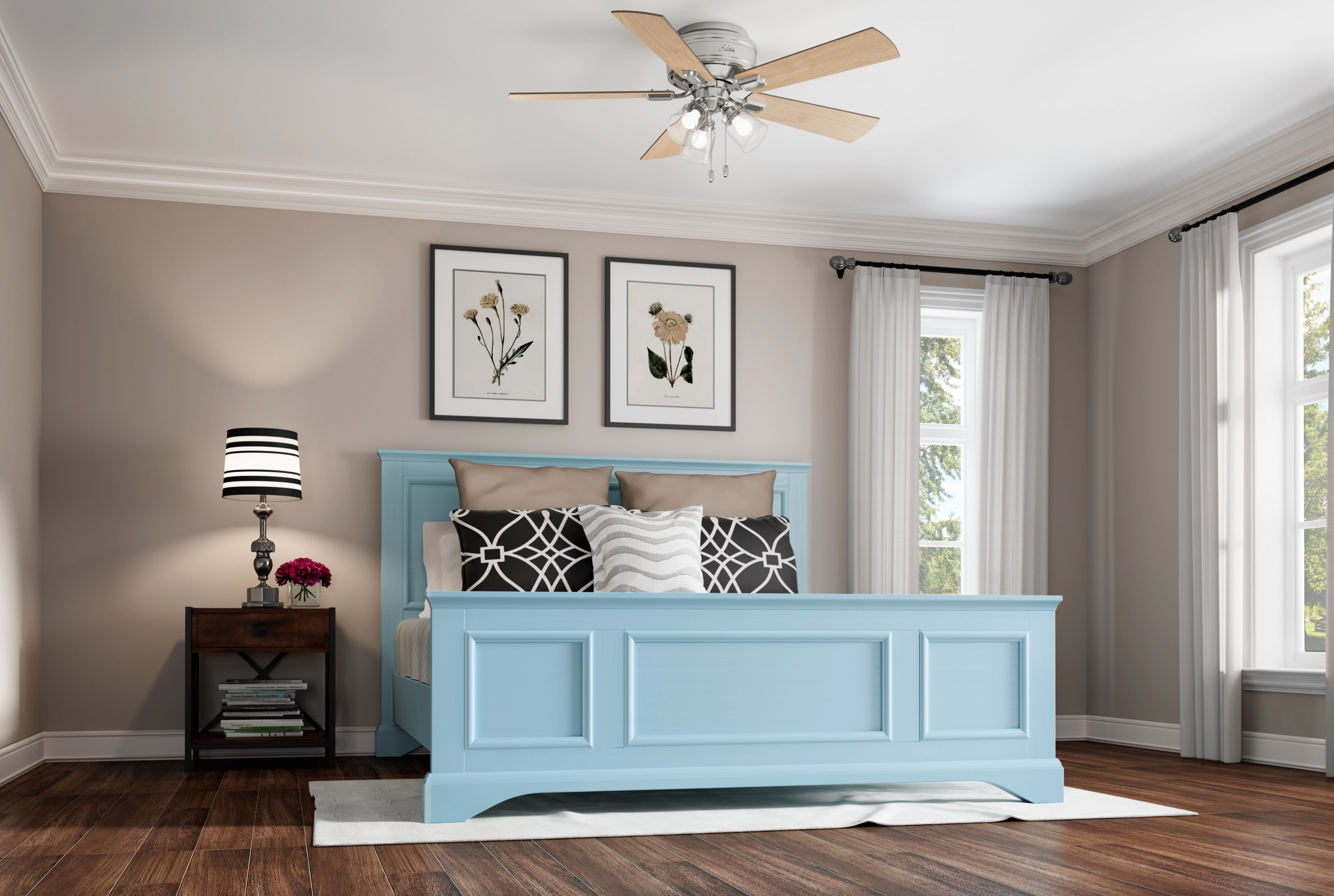 Crestfield 52"Ceiling Fan Brushed Nickel