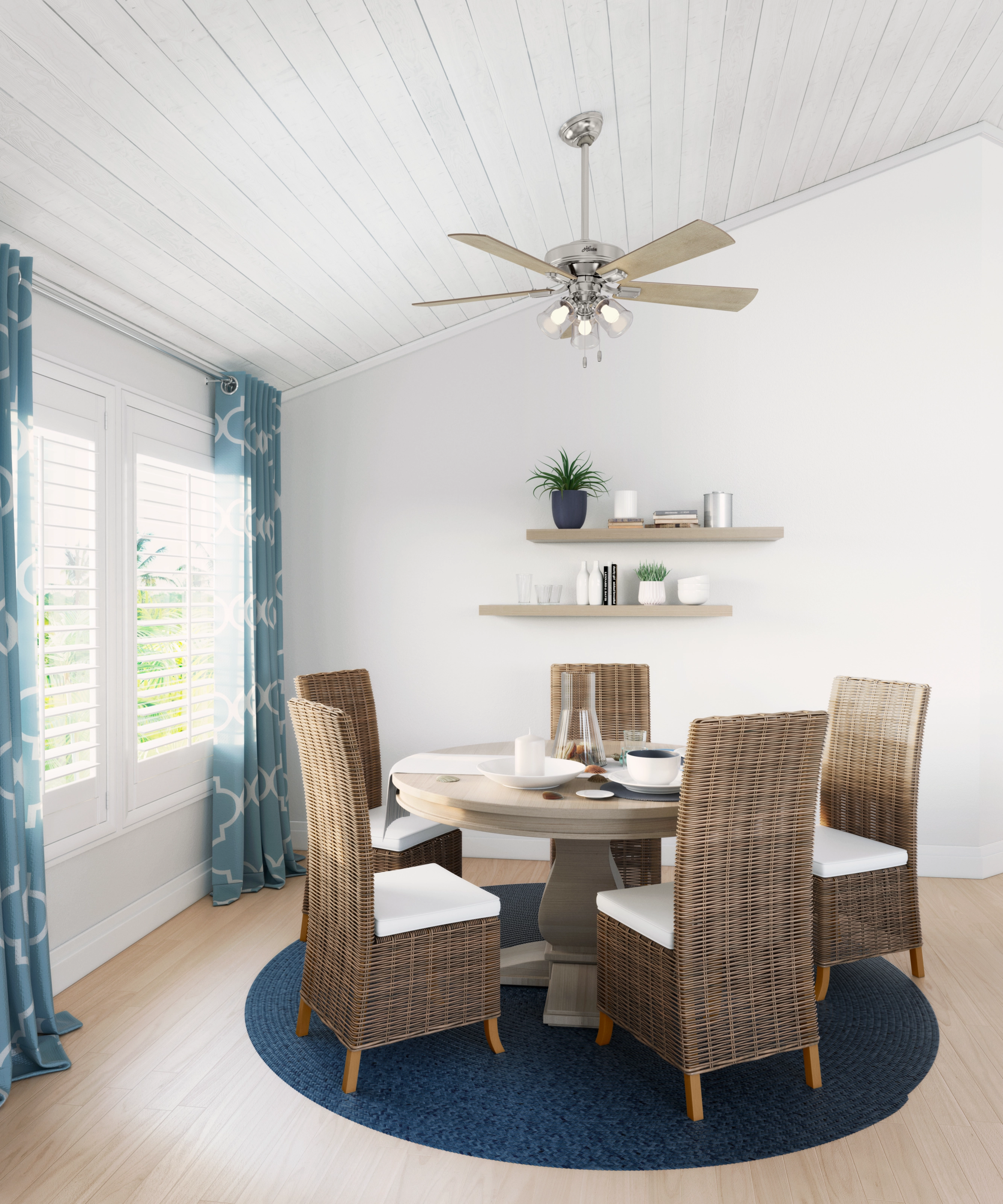 Crestfield 52"Ceiling Fan Brushed Nickel
