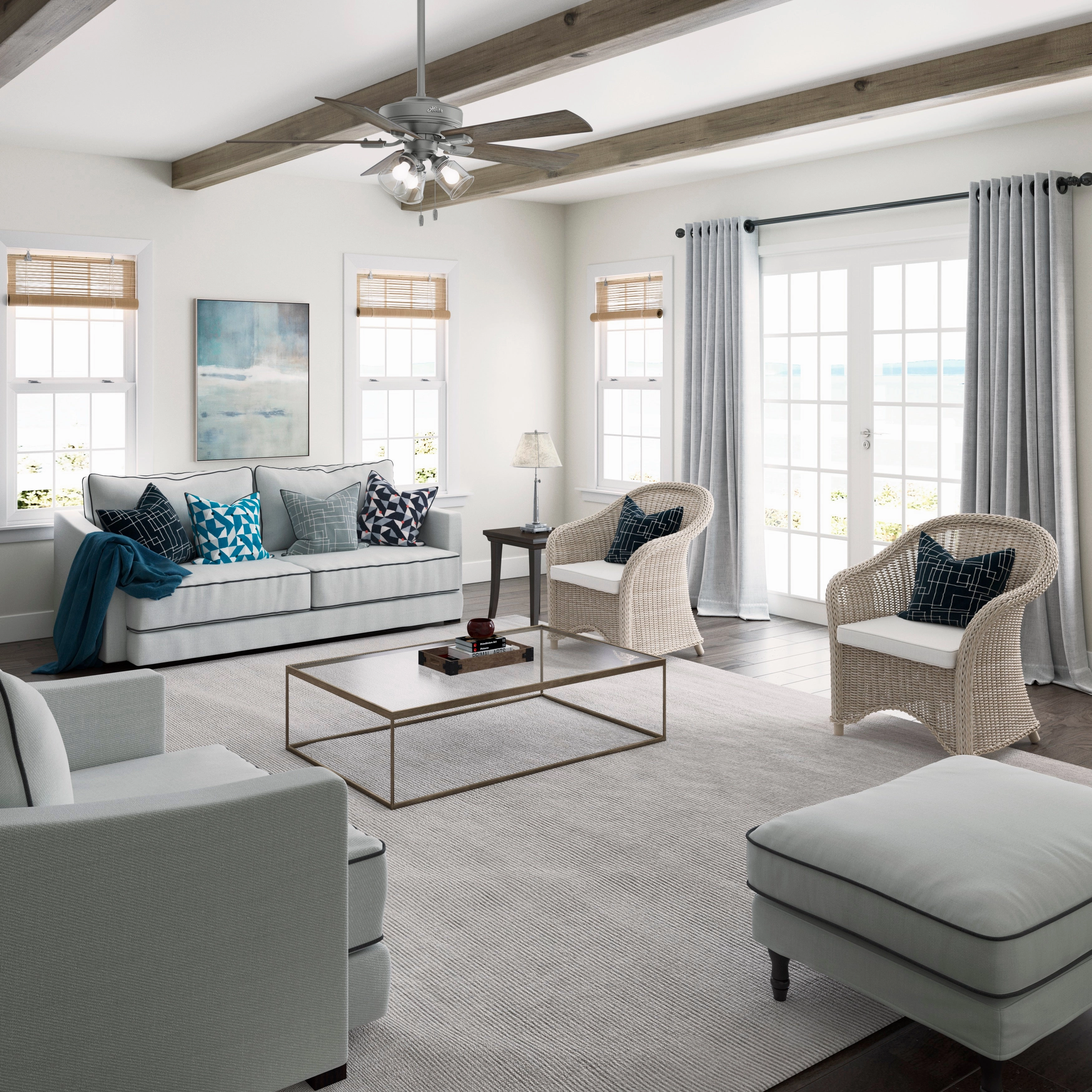 Crestfield 52"Ceiling Fan Matte Silver