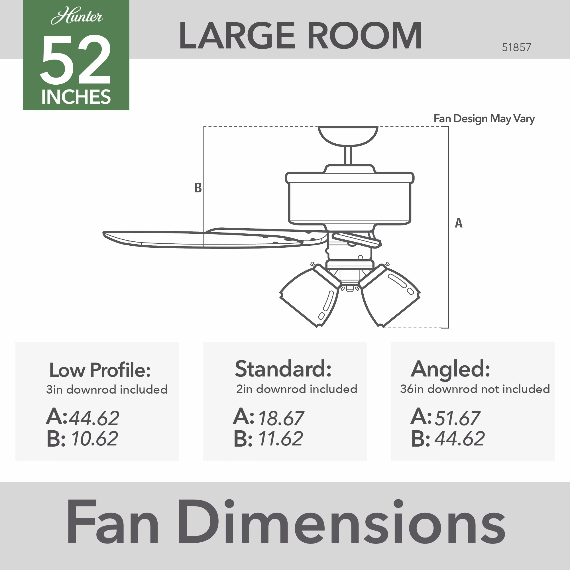 Crestfield 52"Ceiling Fan Matte Silver