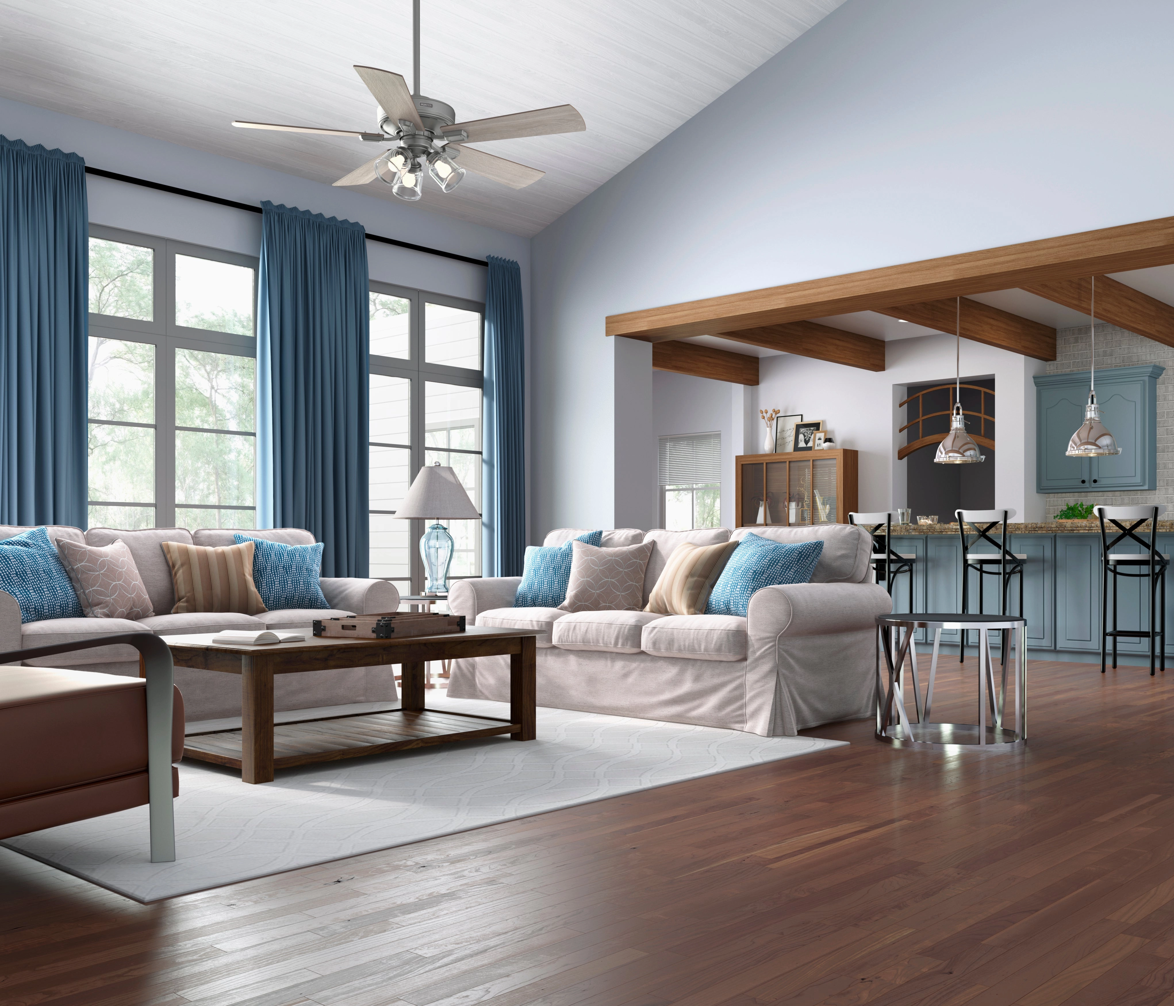 Crestfield 52"Ceiling Fan Matte Silver
