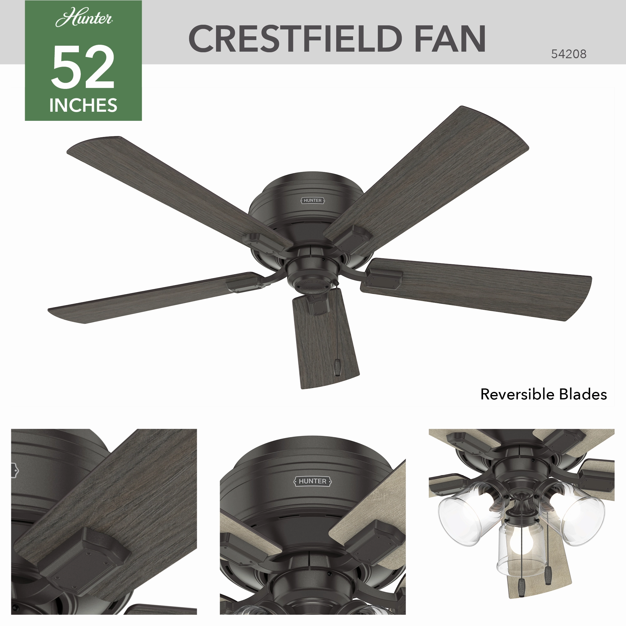 Crestfield 52"Ceiling Fan Noble Bronze