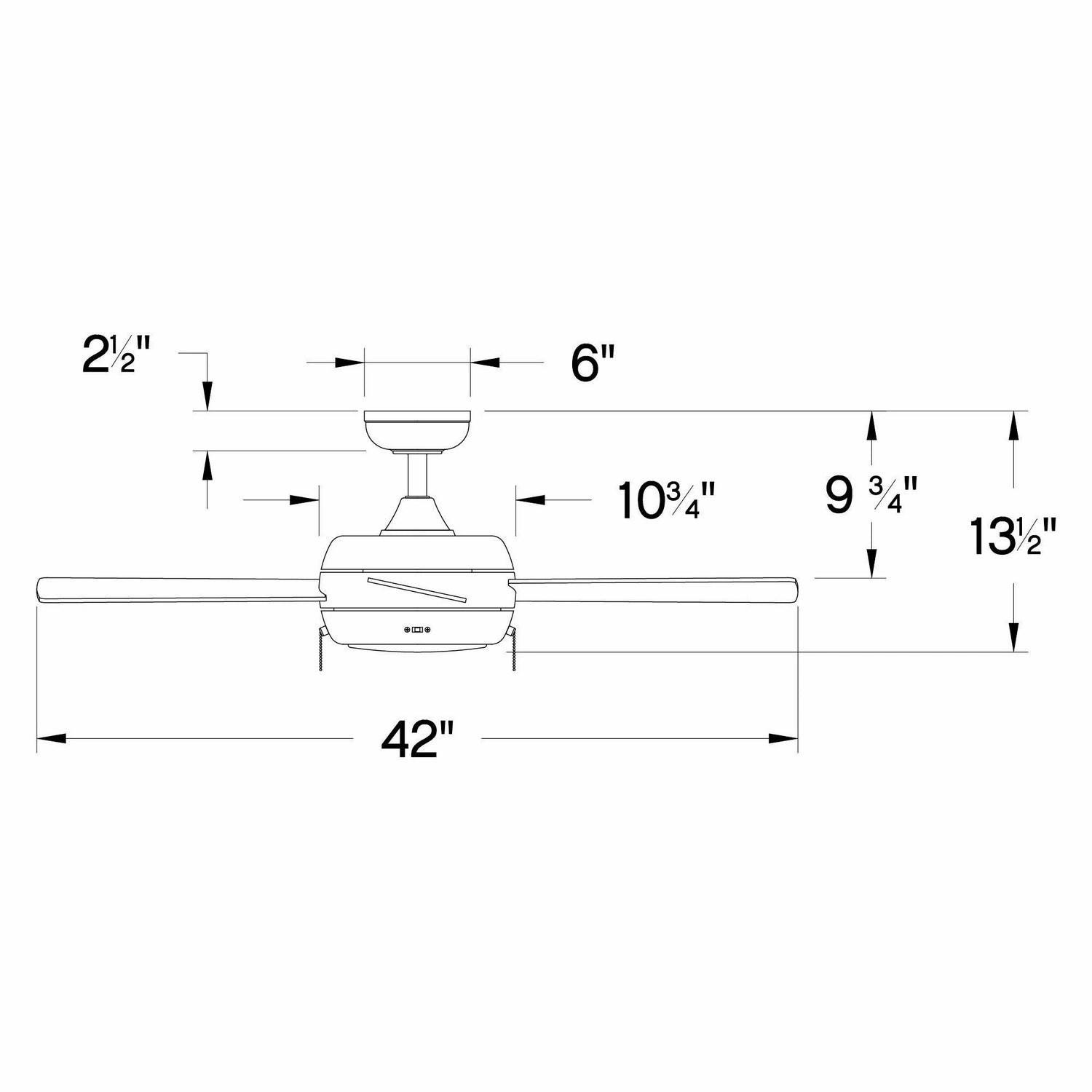 Croft 42"Ceiling Fan Brushed Nickel