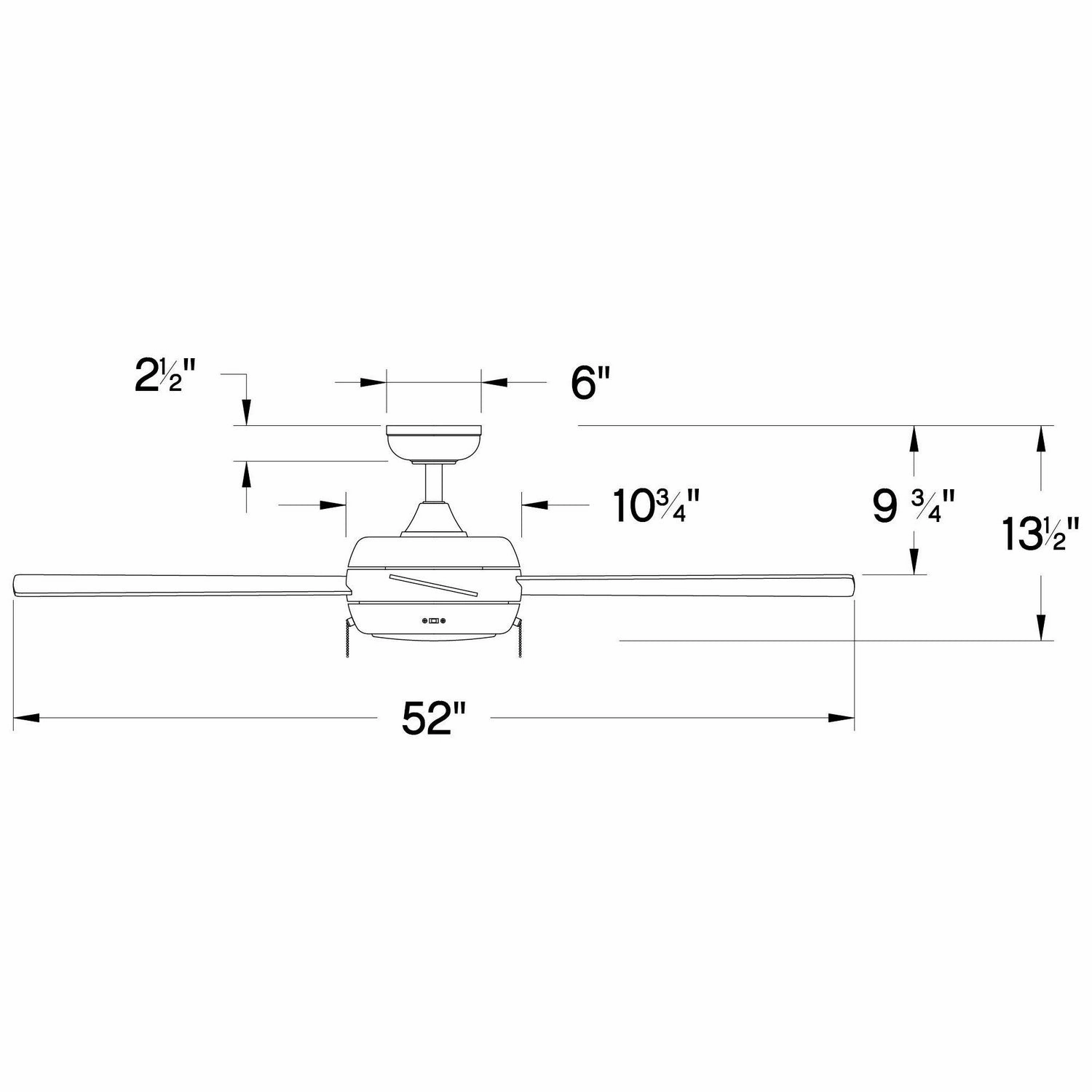 Croft 52"Ceiling Fan Matte Black