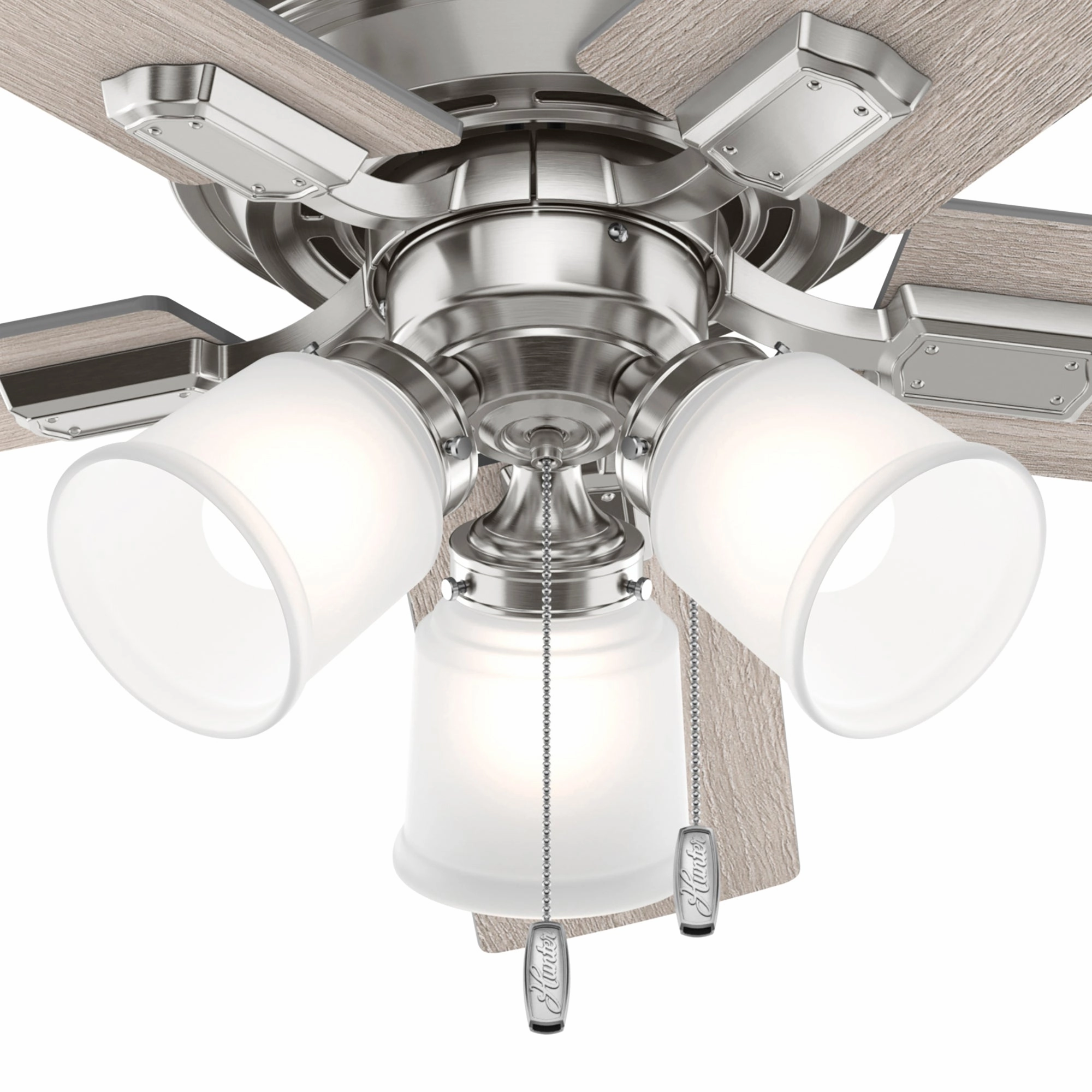 Crystal Peak 44"Ceiling Fan Brushed Nickel