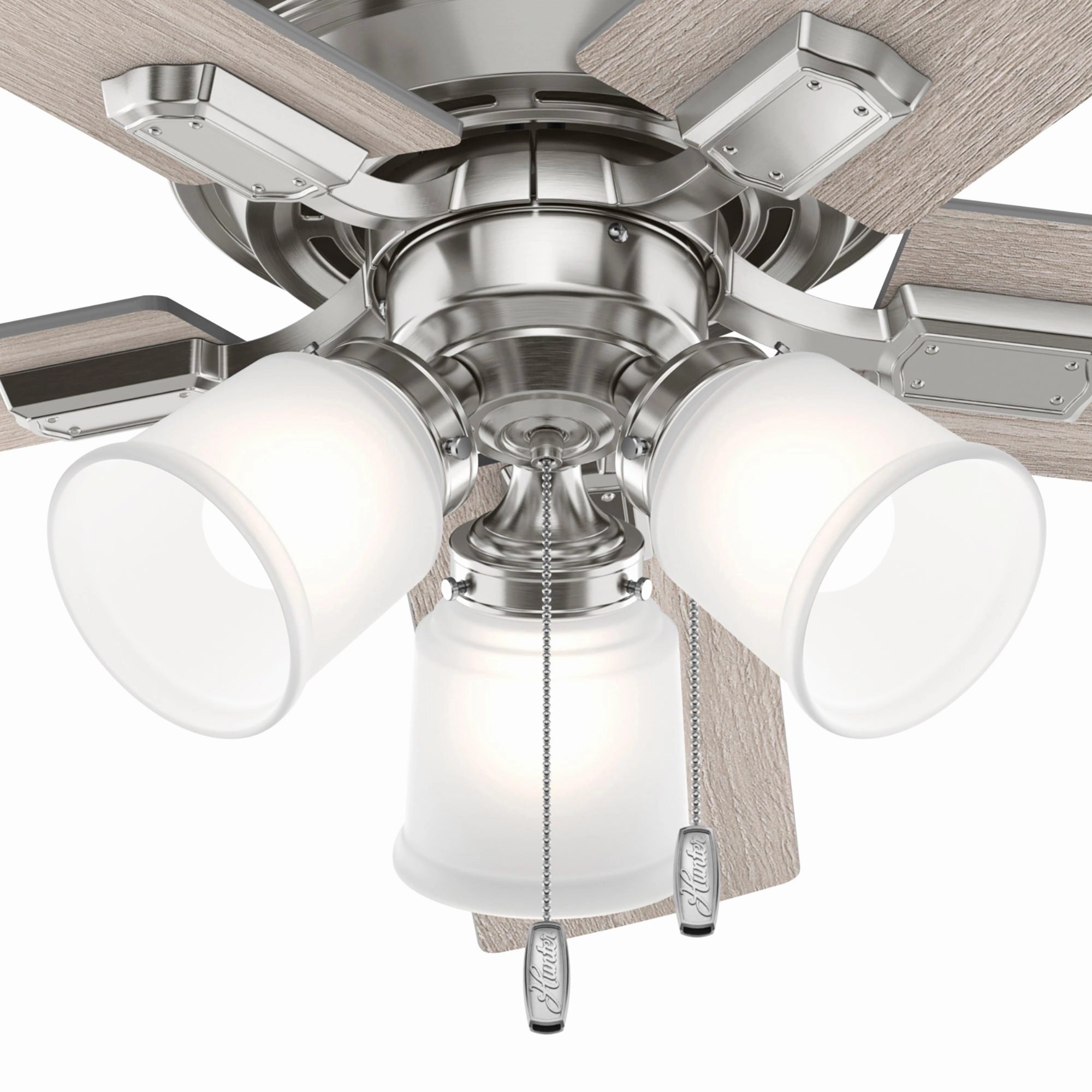 Crystal Peak 44"Ceiling Fan Brushed Nickel
