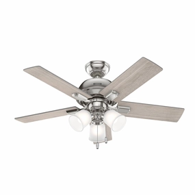 Crystal Peak 44"Ceiling Fan Brushed Nickel best small fans for home and travel