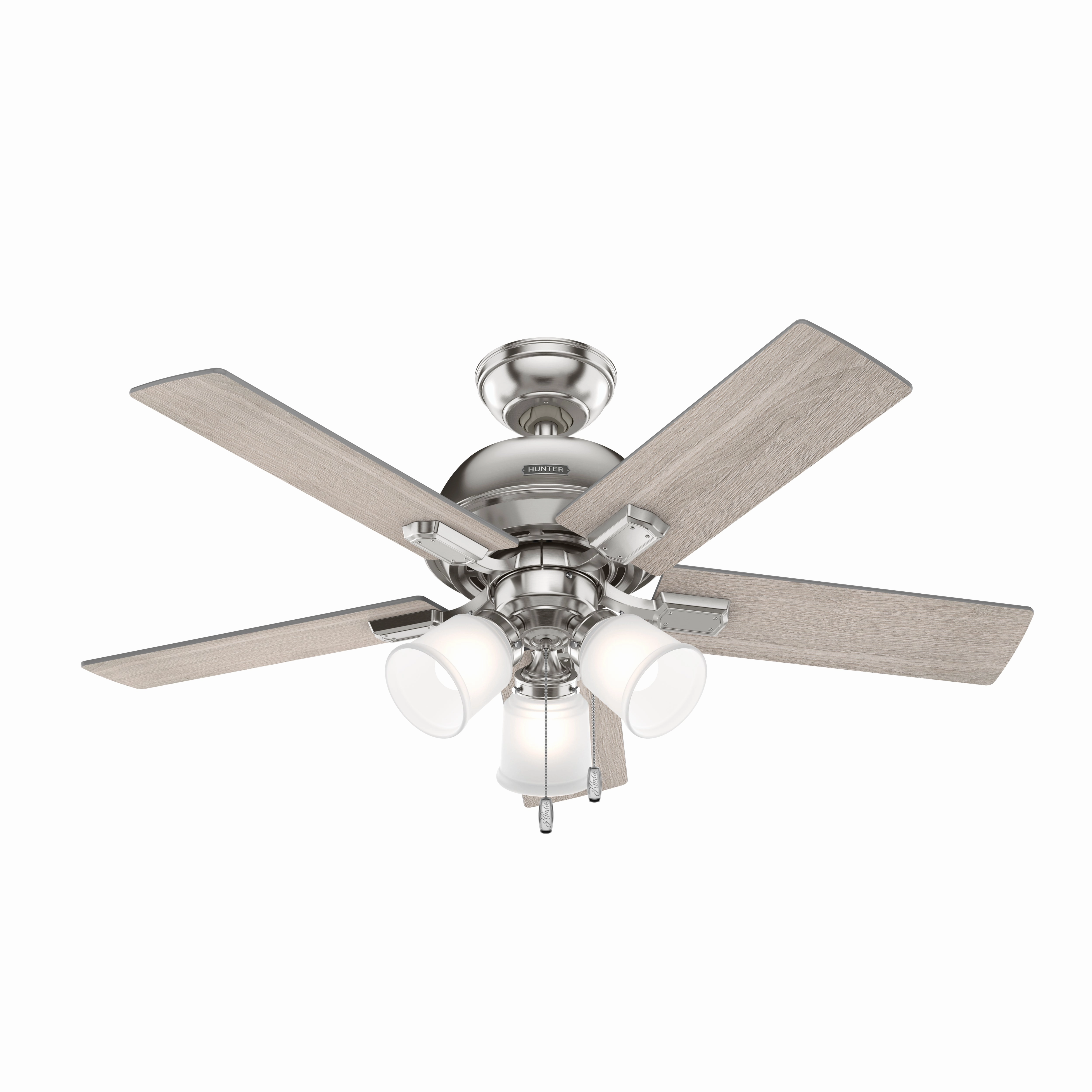 Crystal Peak 44"Ceiling Fan Brushed Nickel