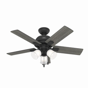 Crystal Peak 44"Ceiling Fan Matte Black best small fans for home and travel