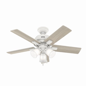 Crystal Peak 44"Ceiling Fan Matte White reliable fans for apartment and office