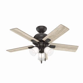 Crystal Peak 44"Ceiling Fan Noble Bronze compact electric fans for small spaces